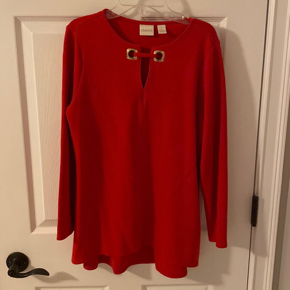 NEVER WORN Chicos red top